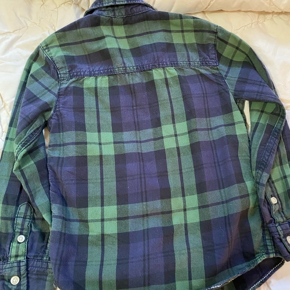 Carter's Boys Green & Blue Plaid Button down Shirt